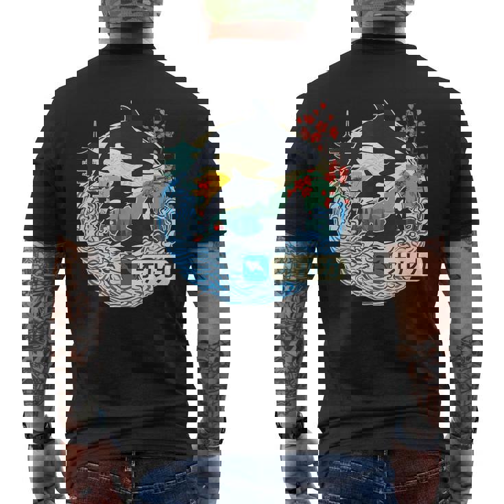 Orca Japonesa Gran Ola Kanagawa Japón Arteintage Camiseta Hombre Estampado Espalda
