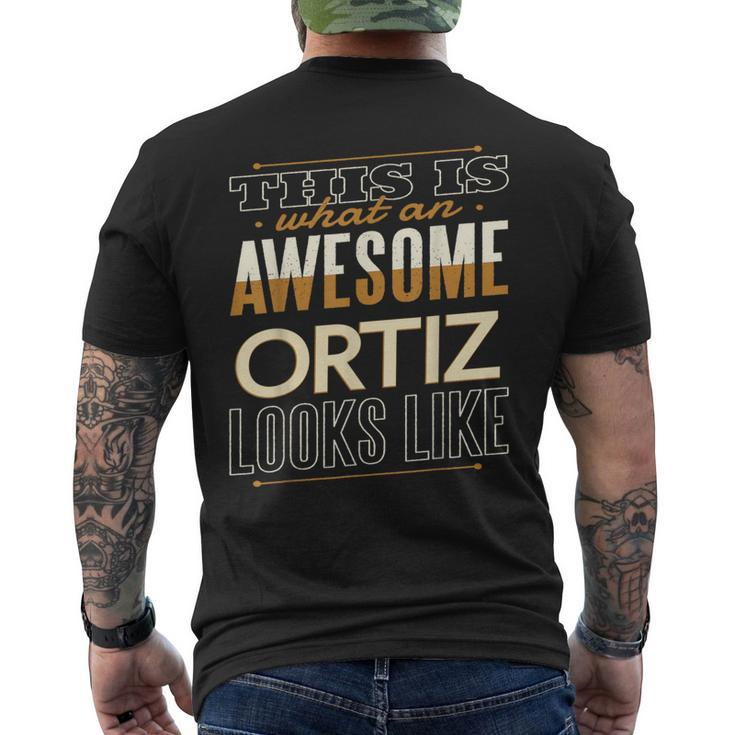Ortiz Last Name Surname Matching Family Reunion Men's T-shirt Back Print