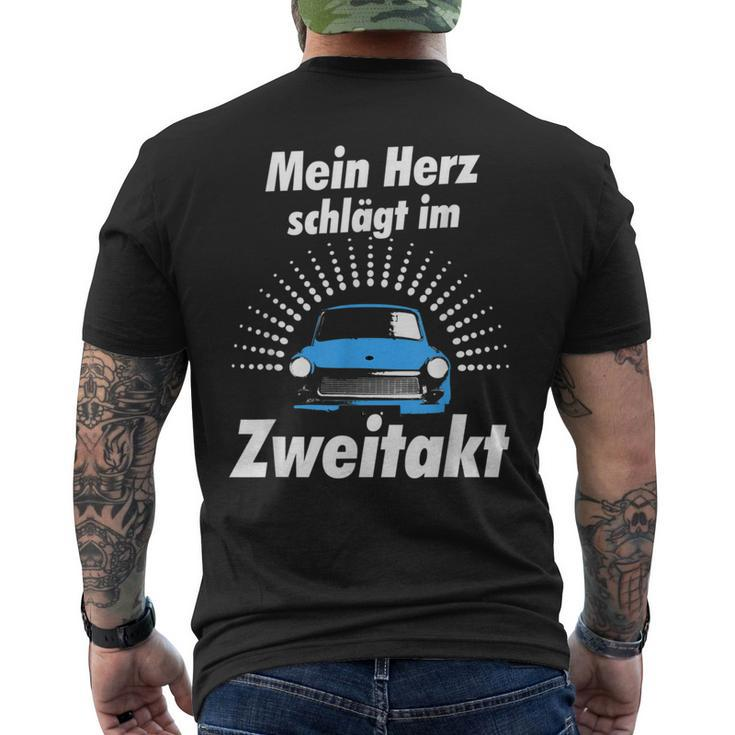 Ostdeutschland Ossi Two Stroke Trabbi Idea T-Shirt mit Rückendruck