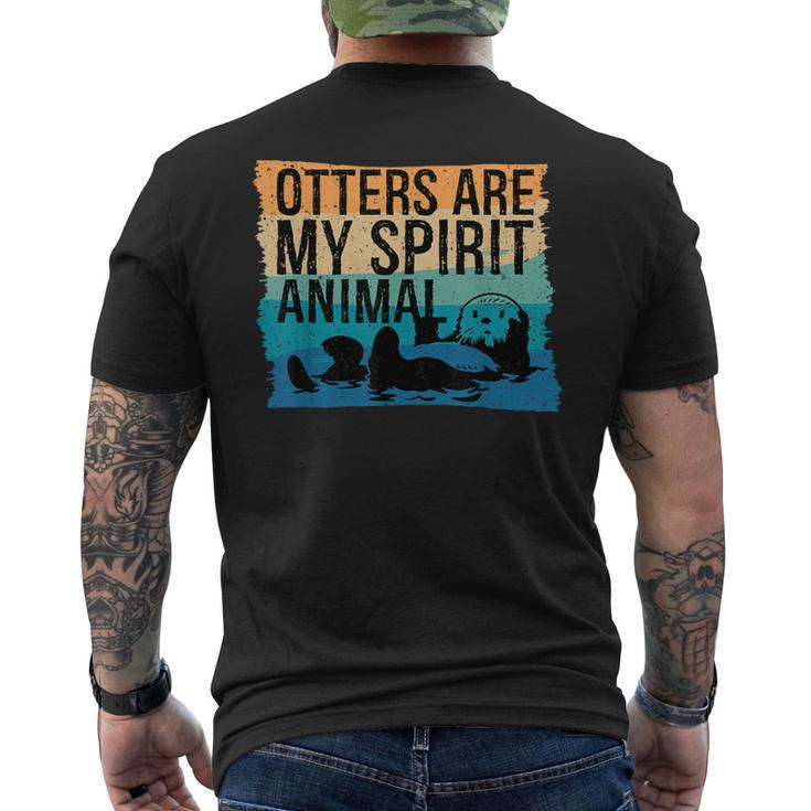 Otter Lover Otter Spirit Animal Otter Otter Men's T-shirt Back Print