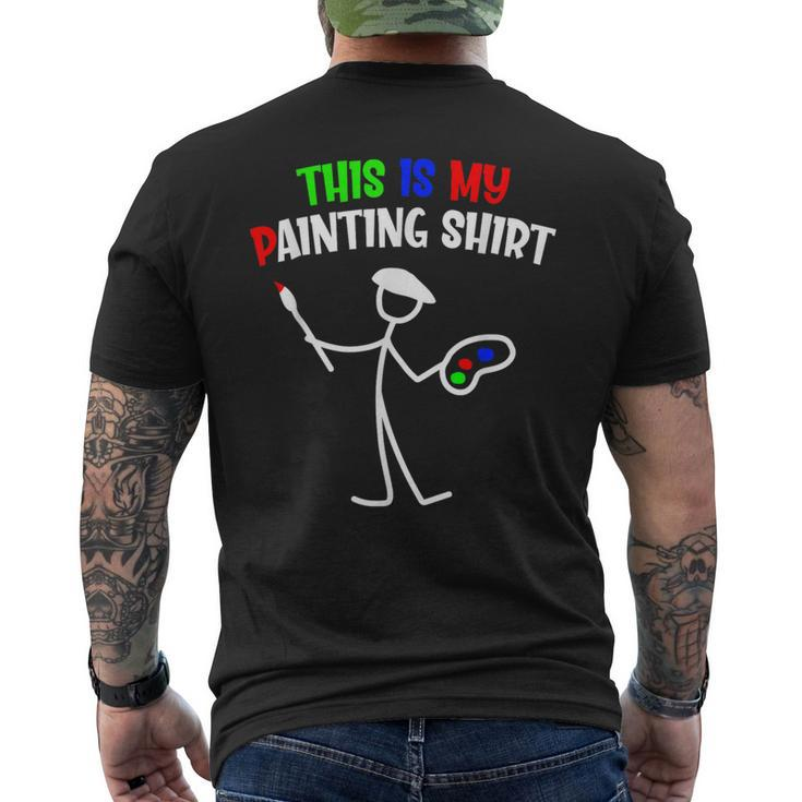 This Is My Painting Painters Stickman Painter Men's T-shirt Back Print