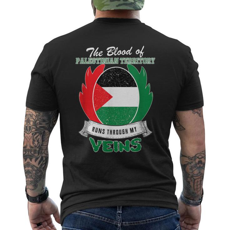 Palestinian Territory In My Veins Men's T-shirt Back Print