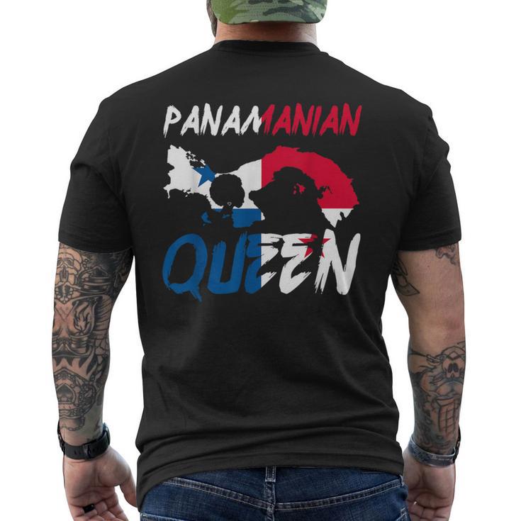 Panamanian Queen Panama Flag Afro-Pride Proud Independent Men's T-shirt Back Print