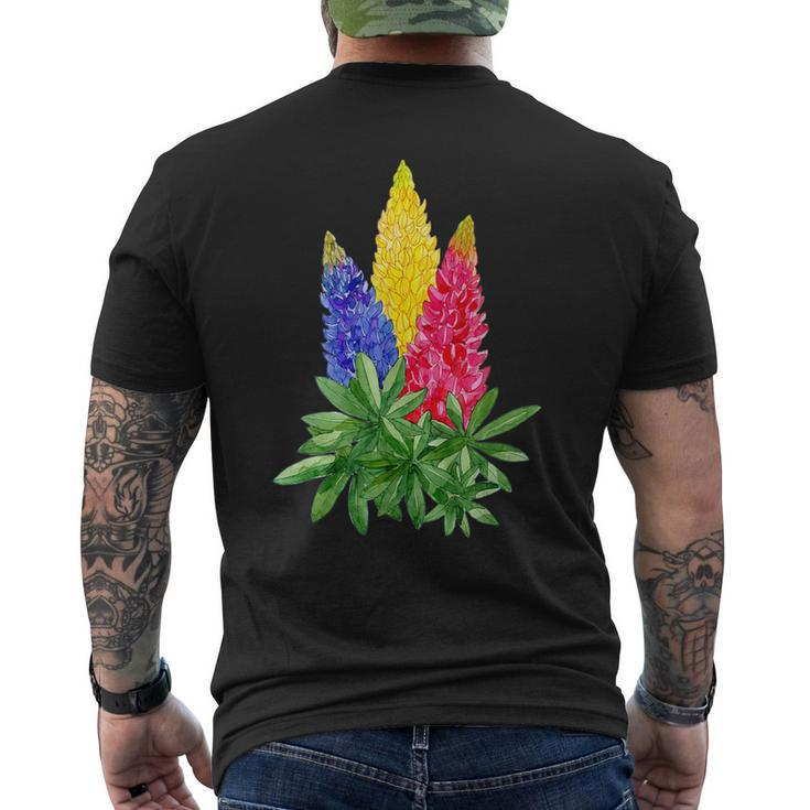 Pansexual Flowers Subtle Pan Queer Pride Month Lgbtq Men's T-shirt Back Print