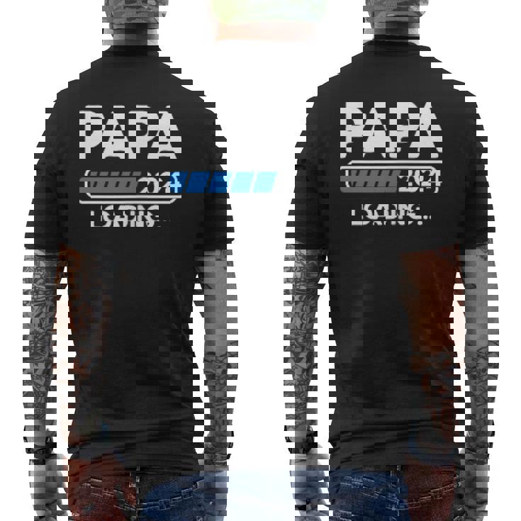 Papa 2024 Cargando Anuncio De Embarazo Soon To Be Papa Camiseta Hombre Estampado Espalda