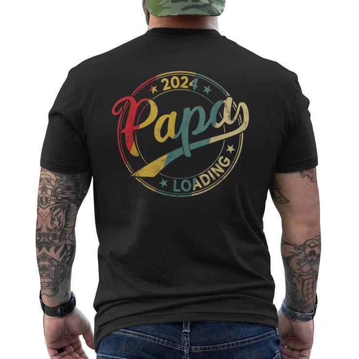 Papa 2024 Laden Papa Werden 2024 Retro Papa Est 2024 T-Shirt mit Rückendruck