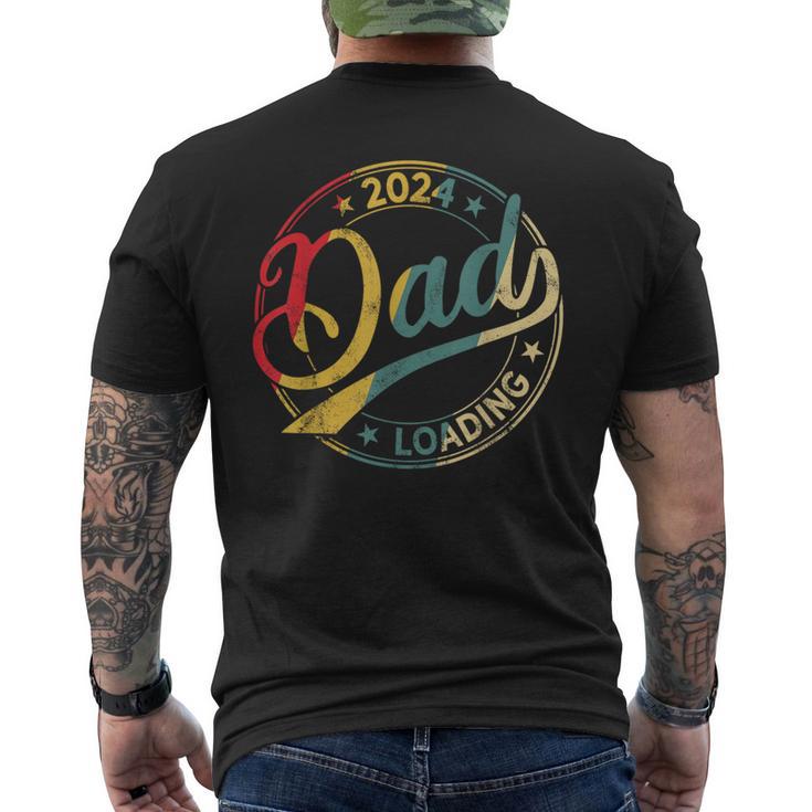 Papa 2024 Wird Geladenater Werden 2024 Retro Dad Est 2024 T-Shirt mit Rückendruck