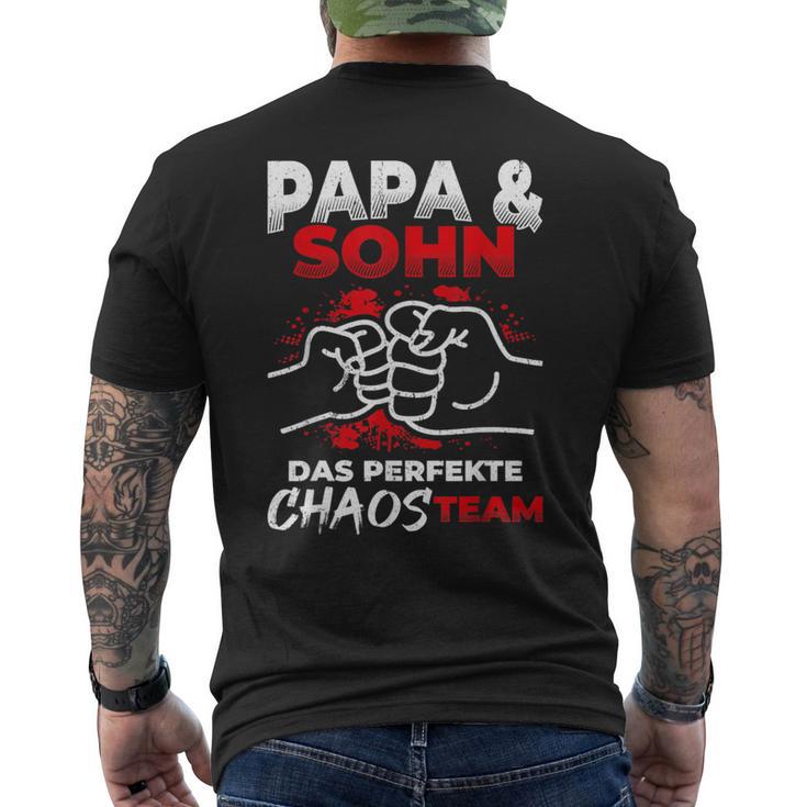 Papa & Sohn Das Perfekte Chaos Team -Atertag Bester Papa T-Shirt mit Rückendruck