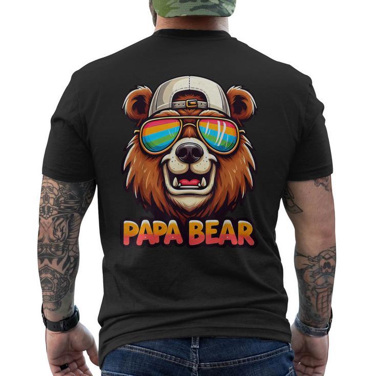 Papa Bär Papa Bearatertagsgeschenk Für Papa Spruch Lustig T-Shirt mit Rückendruck