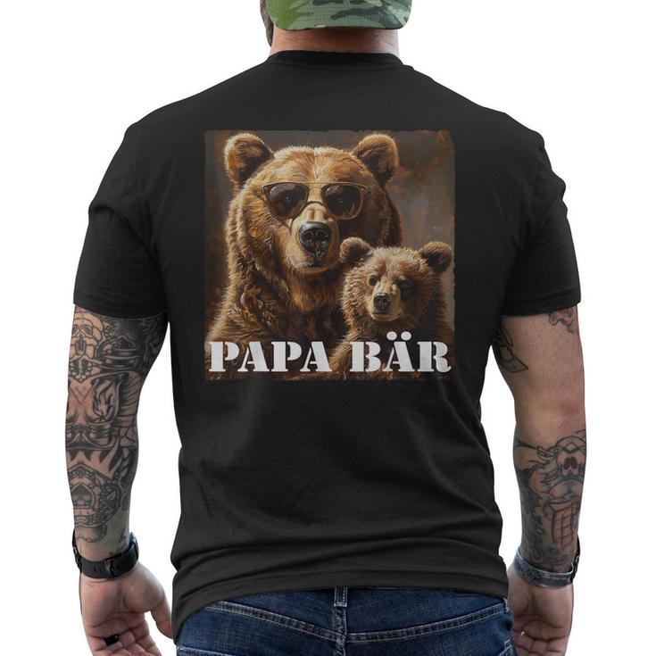 Papa Bär Geschenkatertag & Geburtstag Für Den Besten Papa T-Shirt mit Rückendruck