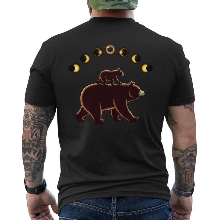 Papa Bär Totale Sonnenfinsternis 8 April Totale Sonnenfinsternis 2024 Familie T-Shirt mit Rückendruck