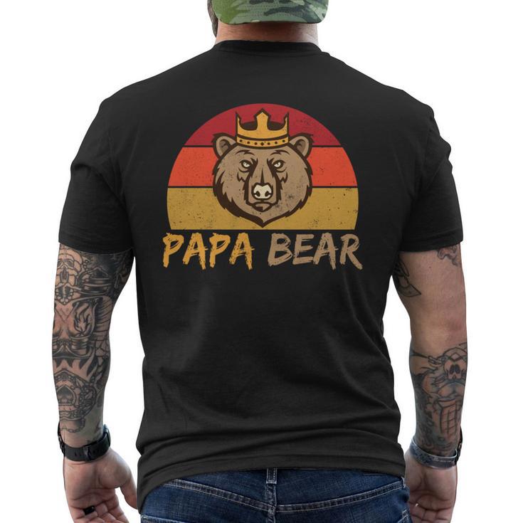 Papa Bär Papa Wildingatertagintage T-Shirt mit Rückendruck