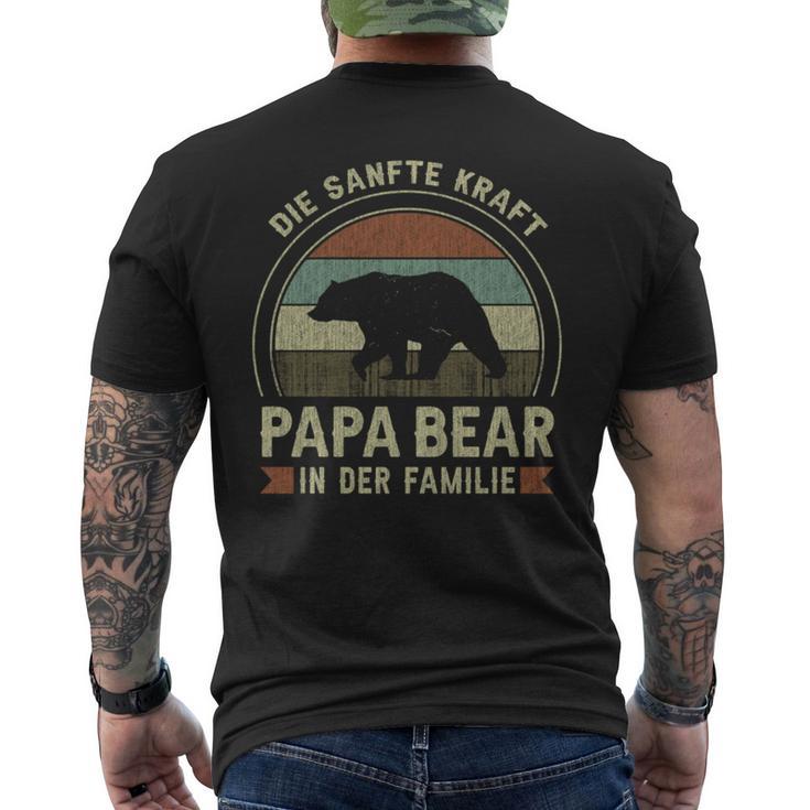 Papa Bear Spruch Für Papaatertag Bär T-Shirt mit Rückendruck