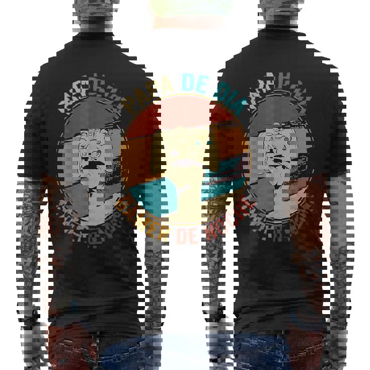 Papa De Dia Gamer De Noche Para Padre Día Del Padre Camiseta Hombre Estampado Espalda