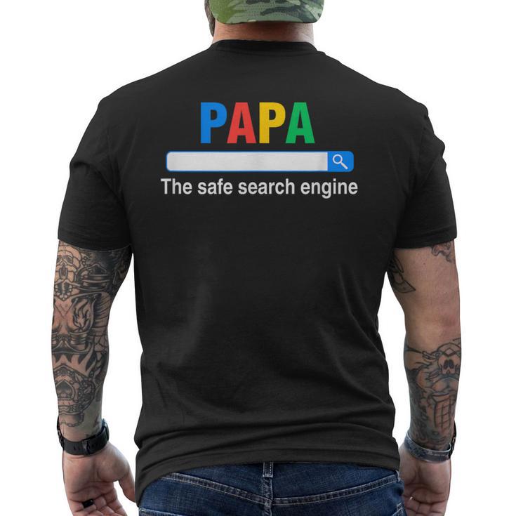 Papa Die Sichere Suchmaschine Lustigeratertag T-Shirt mit Rückendruck