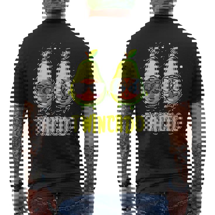 Papá Gemelos Mellizos Padre Camiseta Hombre Estampado Espalda