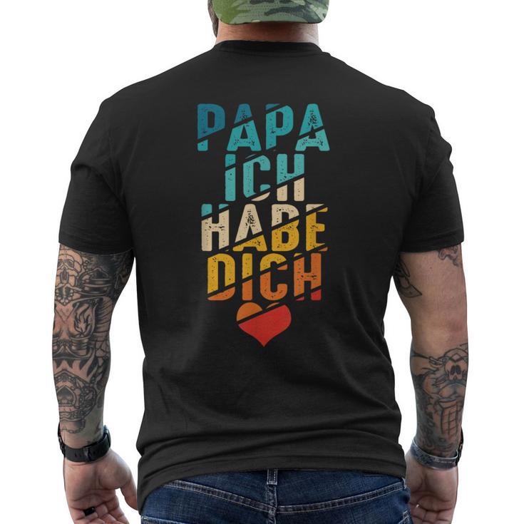 Papa Ich Habe Dich Liebe Father Family Bester Papa T-Shirt mit Rückendruck