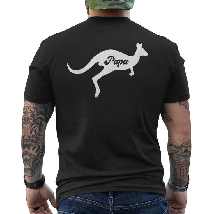 Papa Kangaroo Dad Kangaroo Family Matching Men's T-shirt Back Print