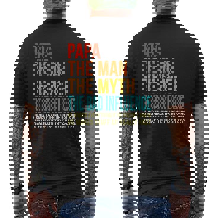 Mens Papa The Man The Myth The Bad Influence Tshirt Fathers Day Mens Papa The Man The Myth The Bad Influence Tshirt Fathers Day