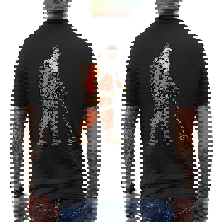 Papá Noel Como Detectorista De Metales Detección De Metales Navidad Camiseta Hombre Estampado Espalda