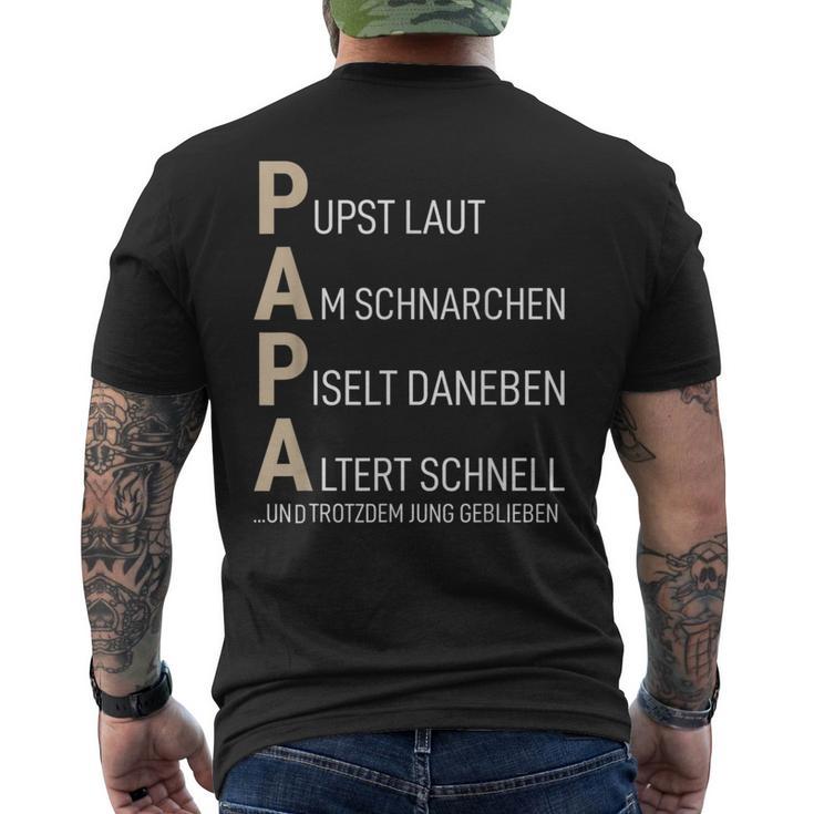 Papa Pupst Laut Am Snarchen Bester Dad Der Welt T-Shirt mit Rückendruck