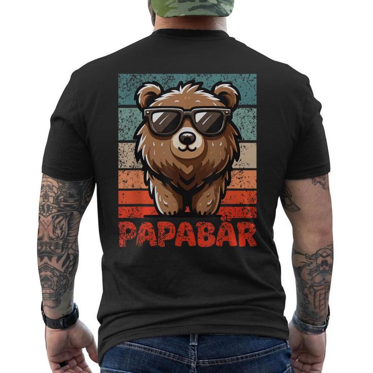 Papabäratertag Bester Papa Bär T-Shirt mit Rückendruck