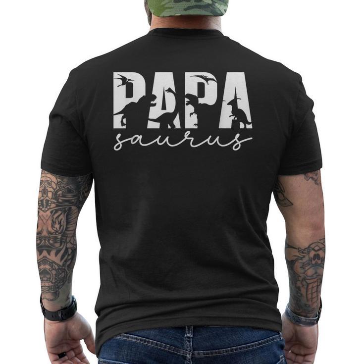 Papasaurus Dinosaur T-Rex Papa Saurus Family Matching Men's T-shirt Back Print