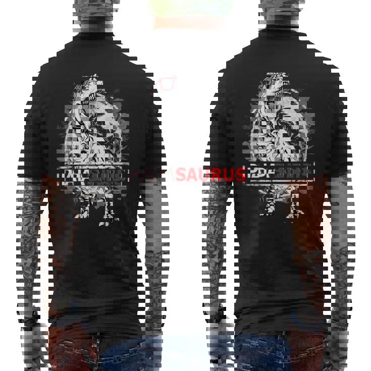 Papasaurus T Rex Papa Saurus Dinosaur Grandpa Dino Camiseta Hombre Estampado Espalda