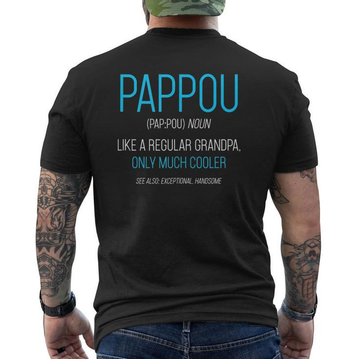 Pappou Like A Regular Grandpa Definition Cooler Tank Top Mens Back Print T-shirt