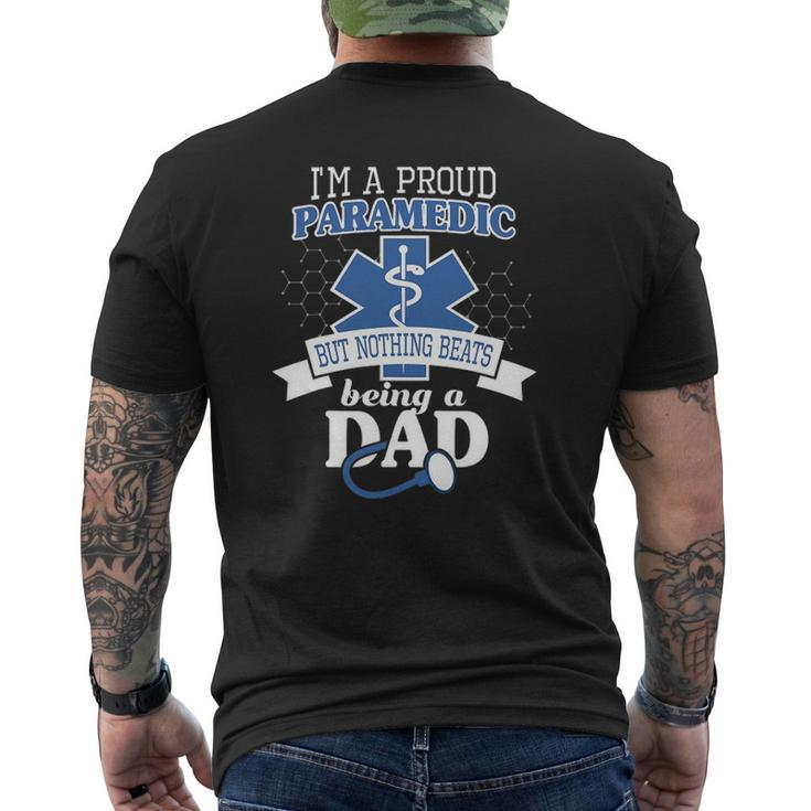 Paramedic And Proud Dad Cool For Daddy Emt Father Mens Back Print T-shirt