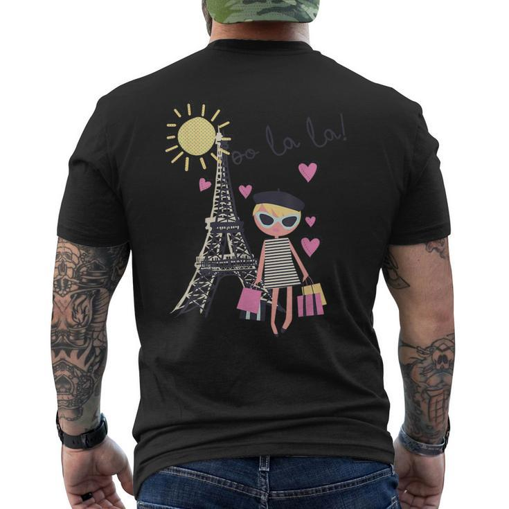 Paris France Eiffel Tower Retro Souvenir Vintage T-Shirt mit Rückendruck