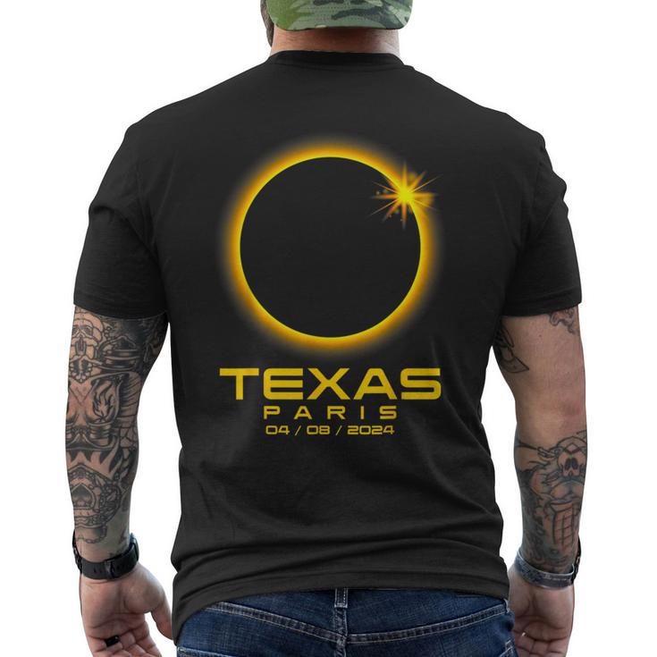 Paris Texas Tx Total Solar Eclipse 2024 Men's T-shirt Back Print