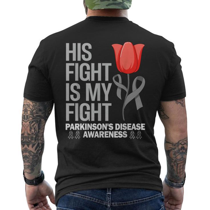 Parkinson's Disease Awareness April Month Red Tulip Men's T-shirt Back Print