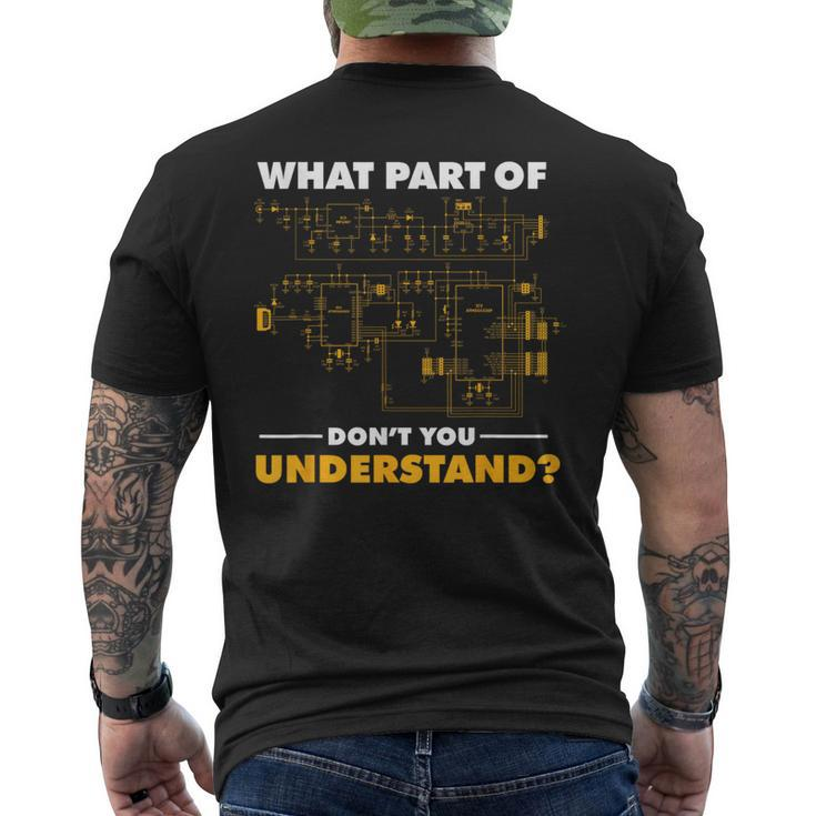 What Part Of Don't You Understand Electrical Electricians Men's T-shirt Back Print