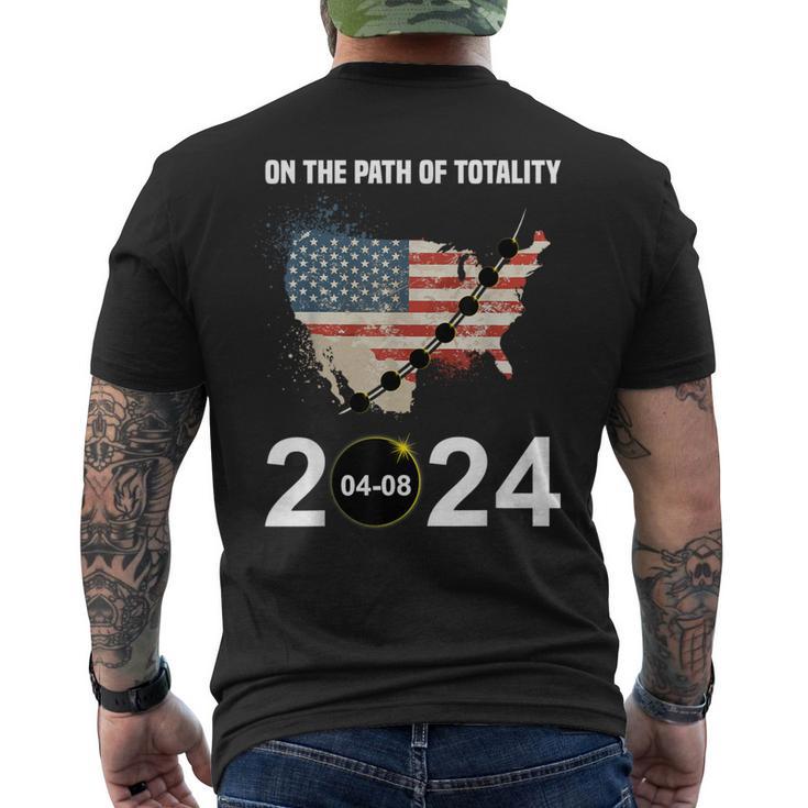 Path Of Totality Eclipse 2024 Usa Total Solar Eclipse Men's T-shirt Back Print