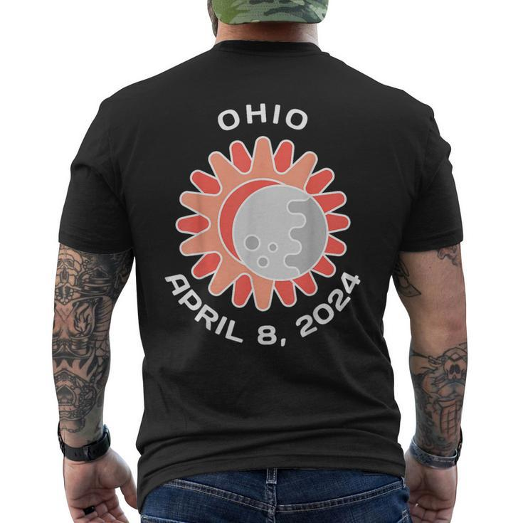 Path Of Totality Solar Eclipse In Ohio April 8 2024 Oh Men's T-shirt Back Print