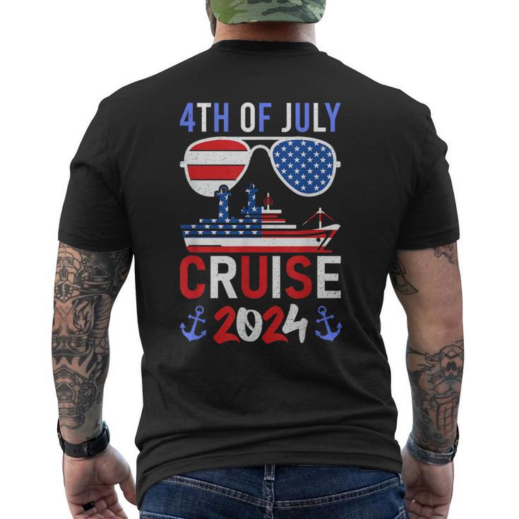 Patriotic 4Th Of July Cruise 2024 Family Squad Matching Men's T-shirt Back Print