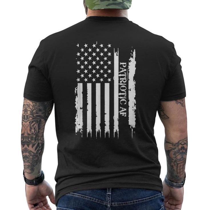 Patriotic Af United States Distressed W Us Flag Men's T-shirt Back Print