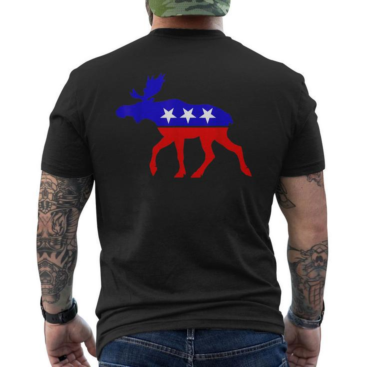 Patriotic Bull Moose Party Progressive Democrat Men's T-shirt Back Print