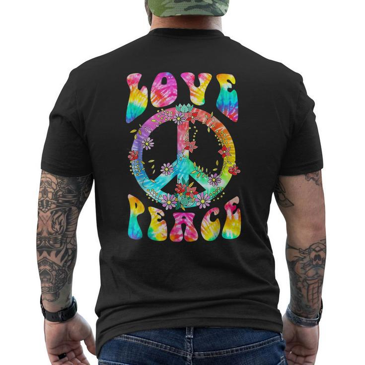Peace Costume Sign Love 60S 70S Tie Dye Hippie Women Men's T-shirt Back Print