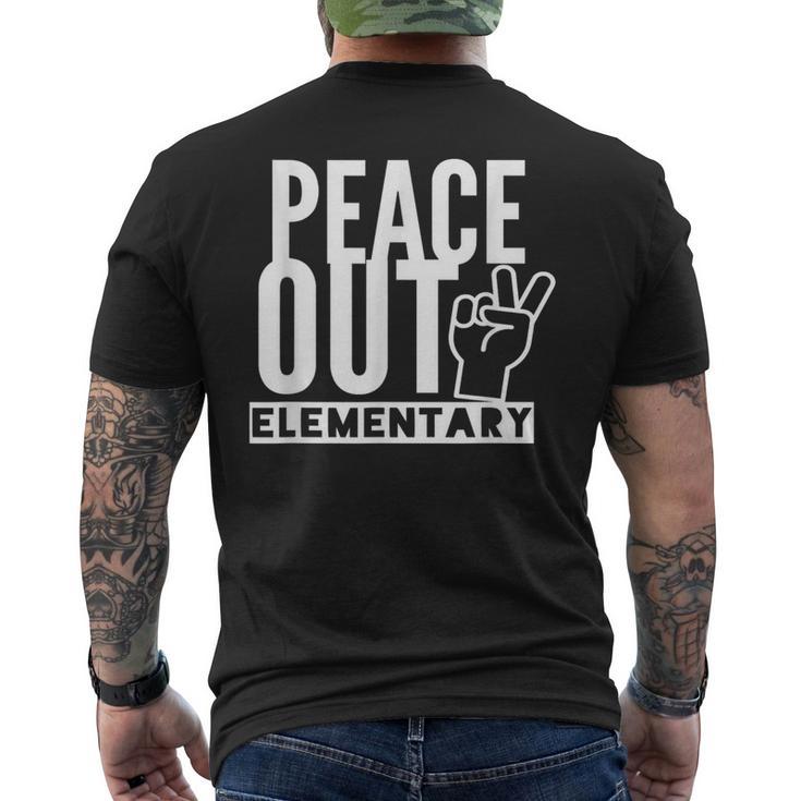 Peace Out Elementary School Off To Middle School Men's T-shirt Back Print