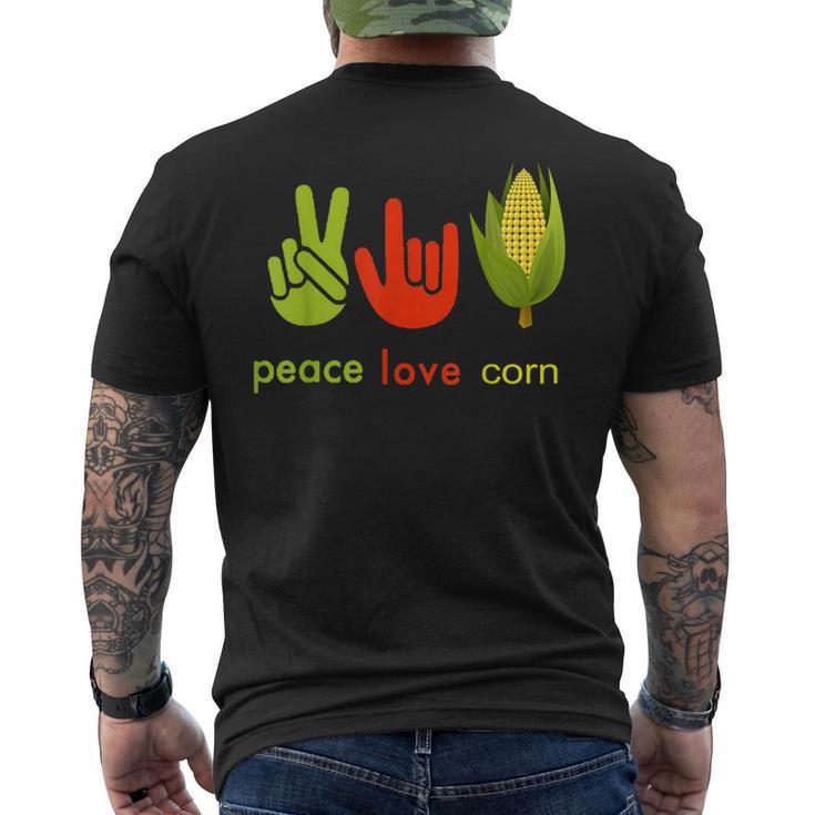 Peace Love Corn Perfect For Corn Farmers Men's T-shirt Back Print