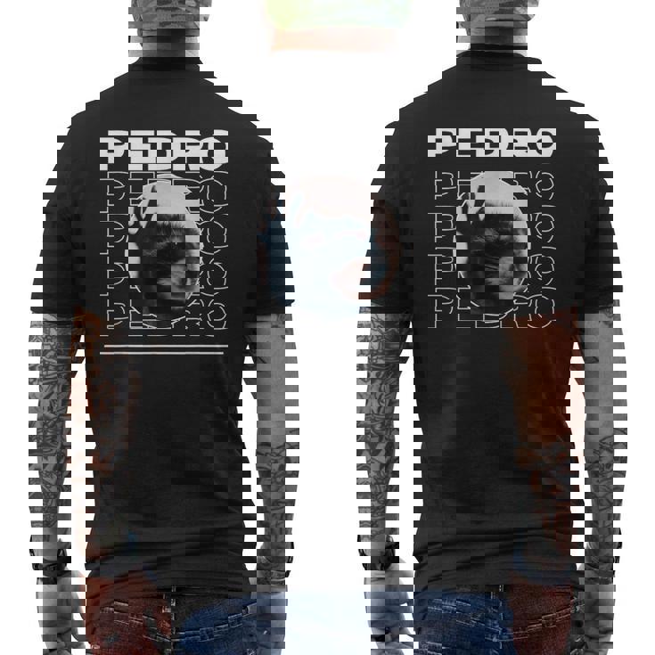 Pedro Raccoon Dancing Meme Men's T-shirt Back Print