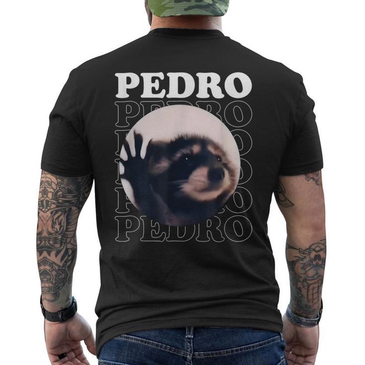 Pedro Pedro Racoon Dance Popular Internet Meme Racoon Day Men's T-shirt Back Print