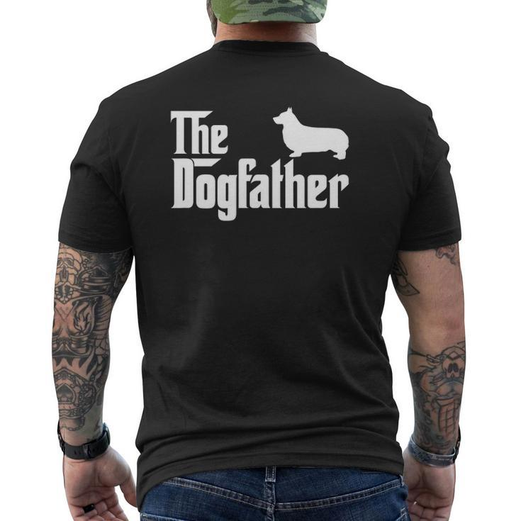 Pembroke Welsh Corgi The Dogfather Mens Back Print T-shirt