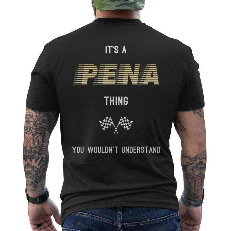 Pena Last Name Family Names Men's T-shirt Back Print