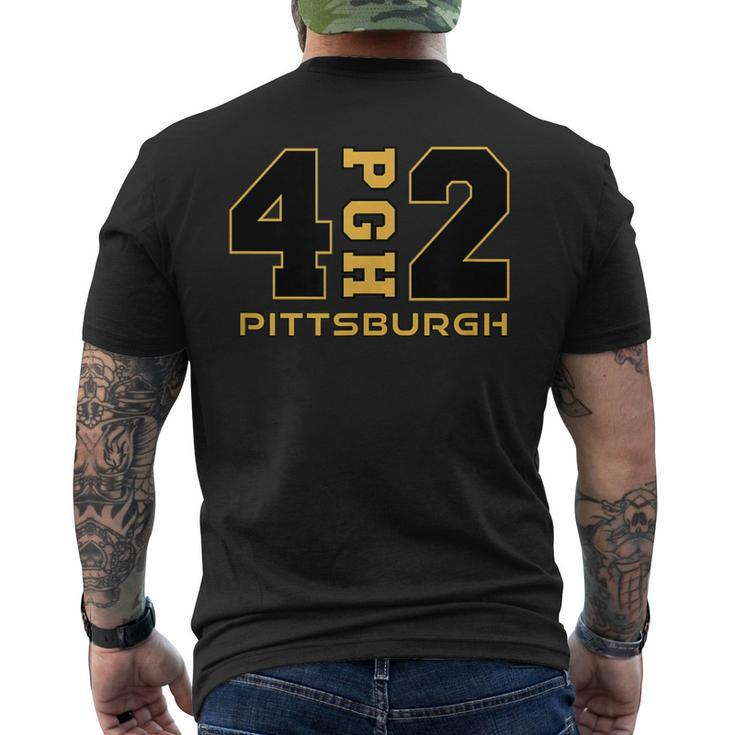 Pennsylvania 412 Area Code Burgh Sl City Local Pittsburgh Men's T-shirt Back Print