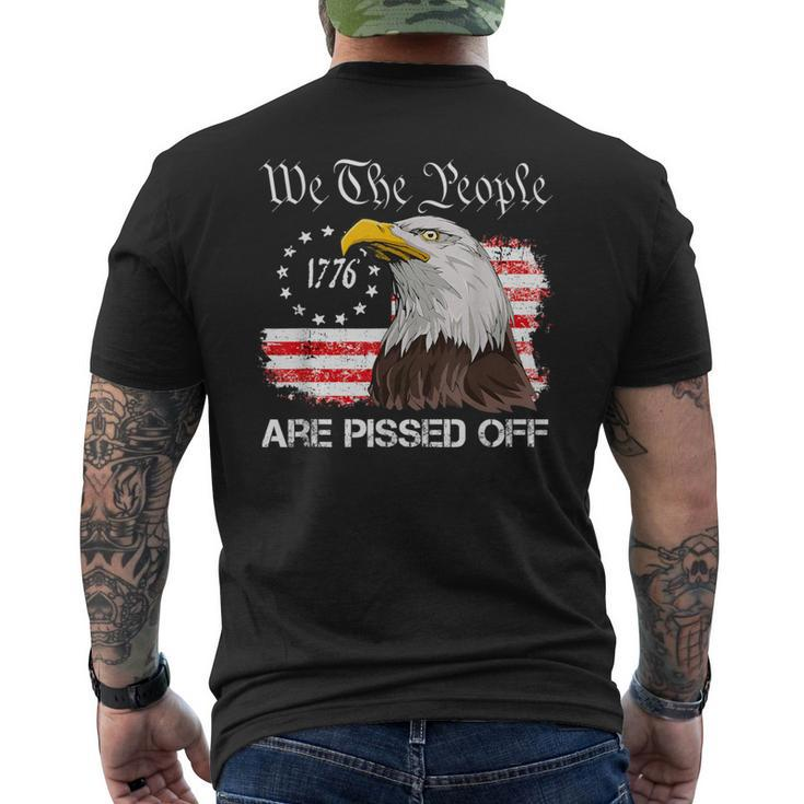 We The People Are Pissed Off Vintage Us American Flag Eagle Men's T-shirt Back Print