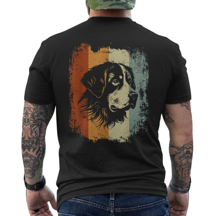 Perro De Montaña Bernés De Estilo Retro Camiseta Hombre Estampado Espalda