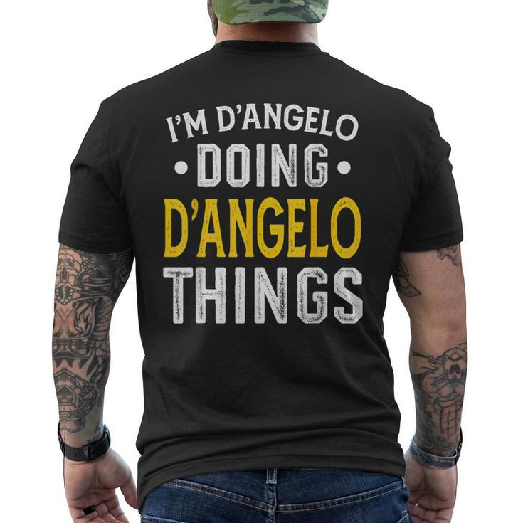 Personalized First Name I'm D'angelo Doing D'angelo Things Men's T-shirt Back Print